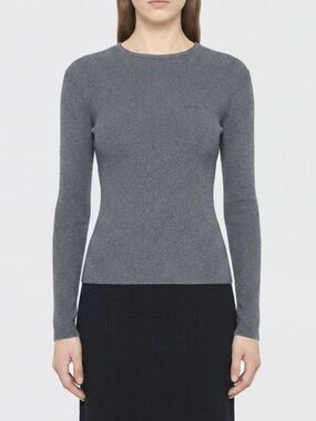 NWOT Lisa Yang Vivian Cashmere Cotton blend Crew Neck Long Sleeve size 0 (XS-S)